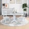 International Concepts 30 in. Solid Wood Round Top Pedestal Dining Table with 2 Chairs in White K08-30RT-23B-C617-2 - alternate 3